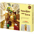 Stavebnice RoboTime miniatura domečku Slunečné městečko, zarážka na knihy, dřevěná, LED_2131378154