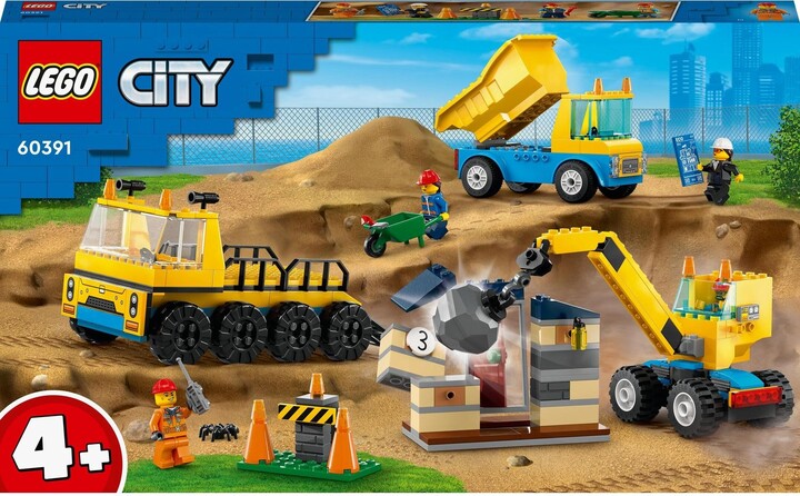 LEGO® City 60391 Vozidla ze stavby a demoliční koule_453222175