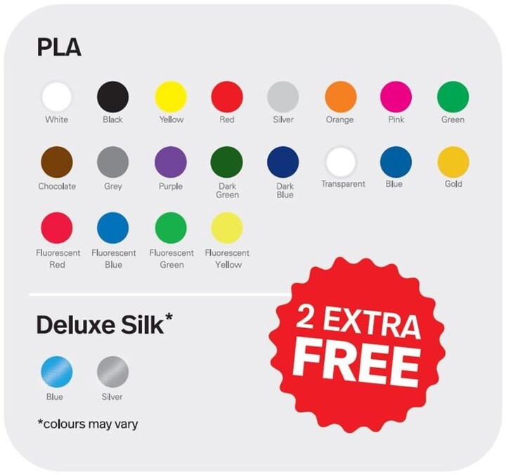 Polaroid 3D Náplně 20 PLA barev + 2 Deluxe Silk_483661