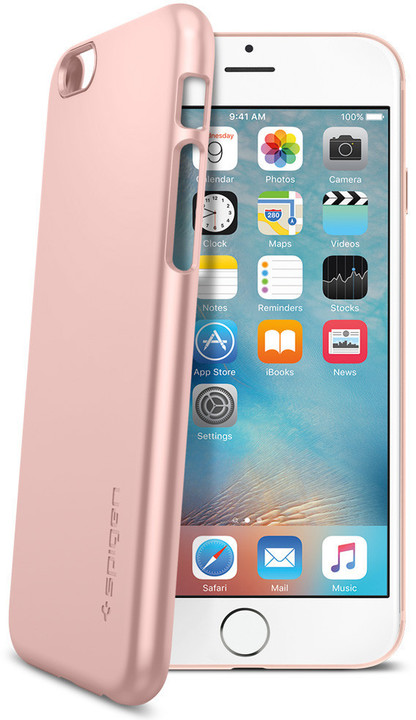 Spigen pouzdro Thin Fit pro iPhone 6/6s, rose gold_351392147