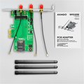 AXAGON PCEM-E3, PCIe - mini PCIe adaptér, SIM slot + 3x SMA konektor