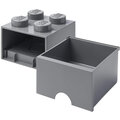 Úložný box LEGO, s šuplíkem, malý (4), tmavě šedá