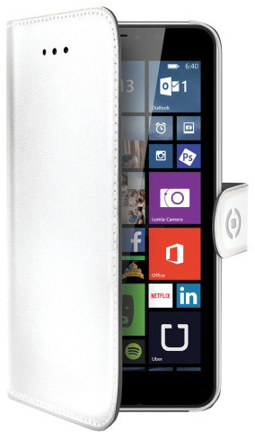 CELLY Wally pouzdro pro Microsoft Lumia 640 XL, PU kůže, bílá_314314988