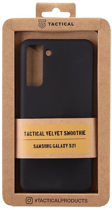 Tactical silikonový kryt Velvet Smoothie pro Samsung Galaxy S21, černá_924987231