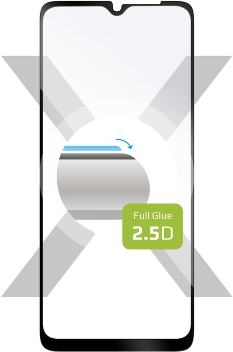 FIXED ochranné sklo Full-Cover pro Samsung Galaxy A13, s lepením přes celý displej, černá_874172124