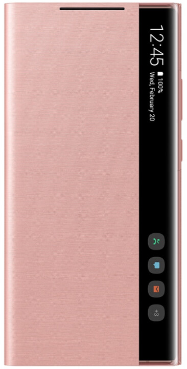 Samsung flipové pouzdro Clear View pro Samsung Galaxy Note20 Ultra, hnědá_47957840