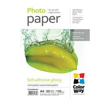 COLORWAY glossy self-adhesive 115g/m2, A4, 50 listů_831526792