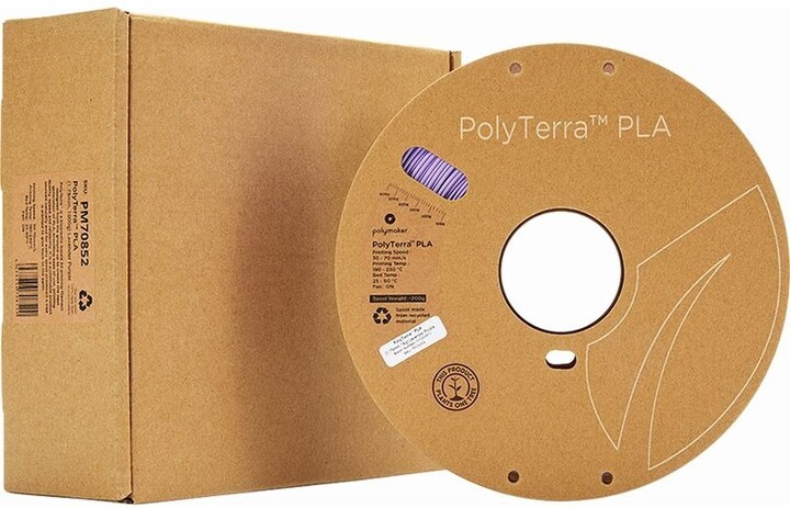 Polymaker tisková struna (filament), PolyTerra PLA, 1,75mm, 1kg, fialová_1374073545