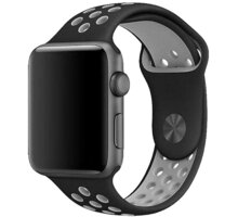 COTEetCI řemínek Sports Dot pro Apple Watch, silikonový, 38/40/41 mm, černo/šedá