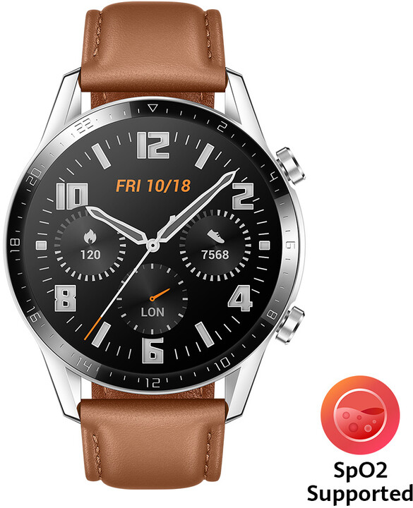 Huawei Watch GT 2 Leather Strap, Brown_46008558
