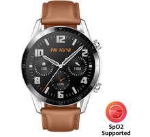 Huawei Watch GT 2 Leather Strap, Brown Cestovní poukaz v hodnotě 100 EUR + Poukaz 200 Kč na nákup na Mall.cz