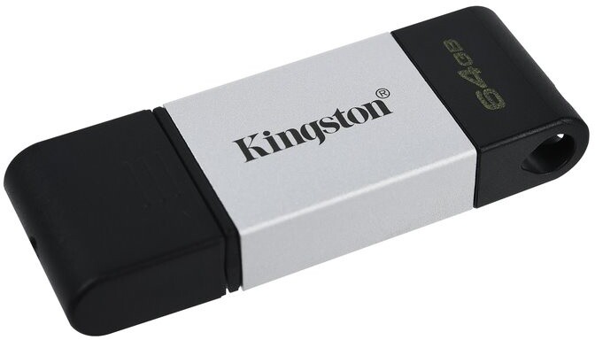 Kingston DataTraveler 80 - 64GB, černá/stříbrná_1426206321