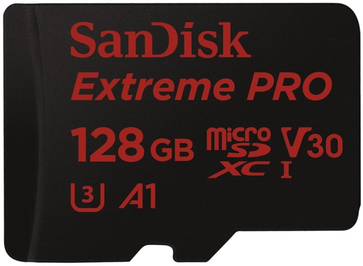 SanDisk Micro SDXC Extreme Pro 128GB 100MB/s A1 UHS-I U3 V30 + SD adaptér_2044664288