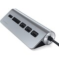 Satechi Type-C Aluminum USB HUB Card Reader, šedá