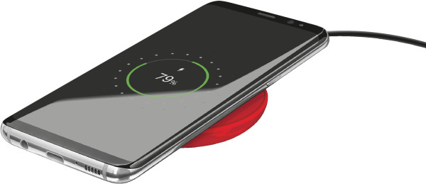 Trust Primo Wireless Charger for smartphones, 5W, červená_1092434566