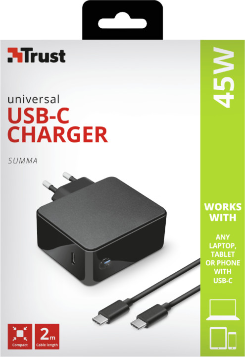 Trust nabíječka Summa 45W USB-C Charger_1311318751
