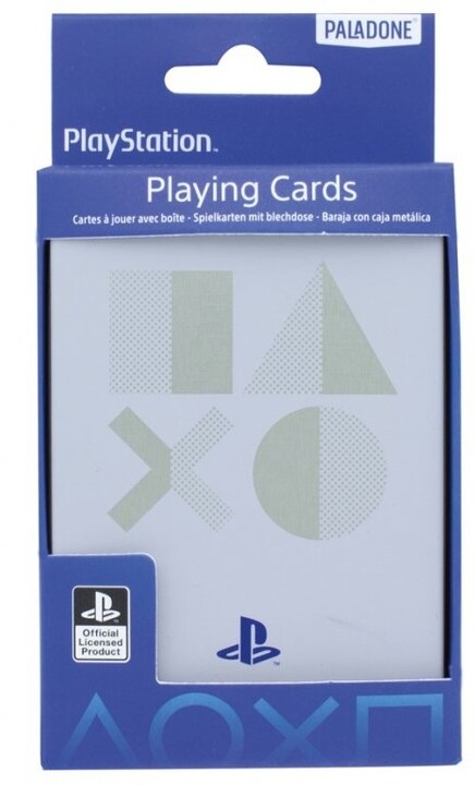 Hrací karty Playstation - Logo Symbols, plechová krabička_1624840153
