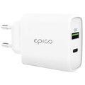 EPICO síťová nabíječka Pro Charger, USB-C PD, USB-A, 38W, bílá_2049723098