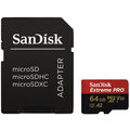 SanDisk Micro SDXC Extreme PRO 64GB 170 MB/s A2 UHS-I U3 V30 + SD adaptér