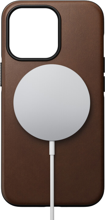Nomad kožený zadní kryt MagSafe Rugged pro Apple iPhone 13 Pro, hnědá_139362680