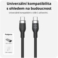 Hyper® nabíjecí kabel Silicone USB-C, 240W, 1m, černá_199864758
