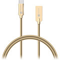 CONNECT IT Wirez Steel Knight USB-C (Type C) - USB-A, metallic gold, 2,1A, 1 m_1872480037
