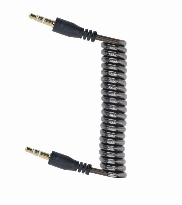 Gembird kabel CABLEXPERT přípojný jack 3,5mm, M/M, kroucený, 1.8m, černá