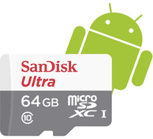 SanDisk Micro SDXC Ultra Android 64GB 80MB/s UHS-I O2 TV HBO a Sport Pack na dva měsíce