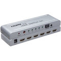 PremiumCord 4Kx2K@60Hz HDMI switch 5:1 kovový s dálkovým ovladačem a napájecím adaptérem_931840646