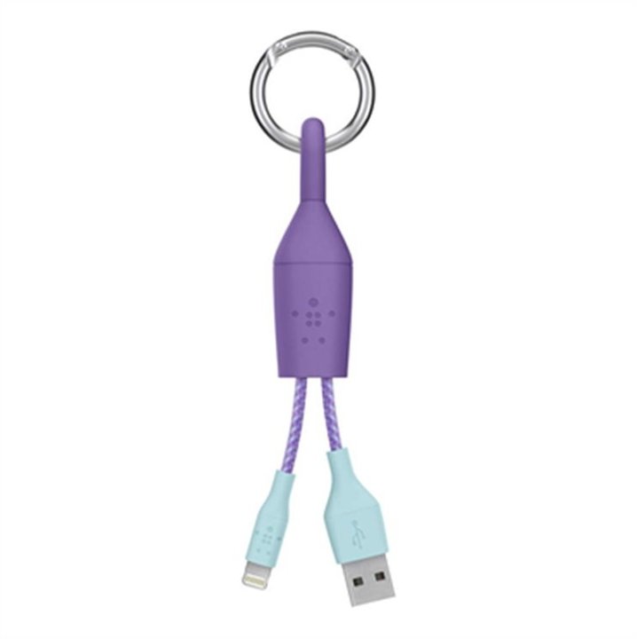 Belkin Lightning USB dobíjecí kabel v klíčence - fialová_1532218953
