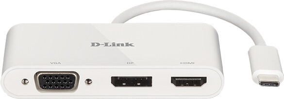 D-Link USB-C Hub 3v1, HDMI, VGA, DisplayPort