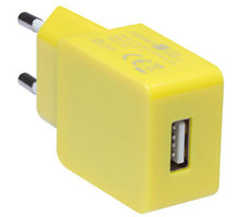 CONNECT IT nabíjecí adaptér 1xUSB port 1 A, žlutá_1332872918