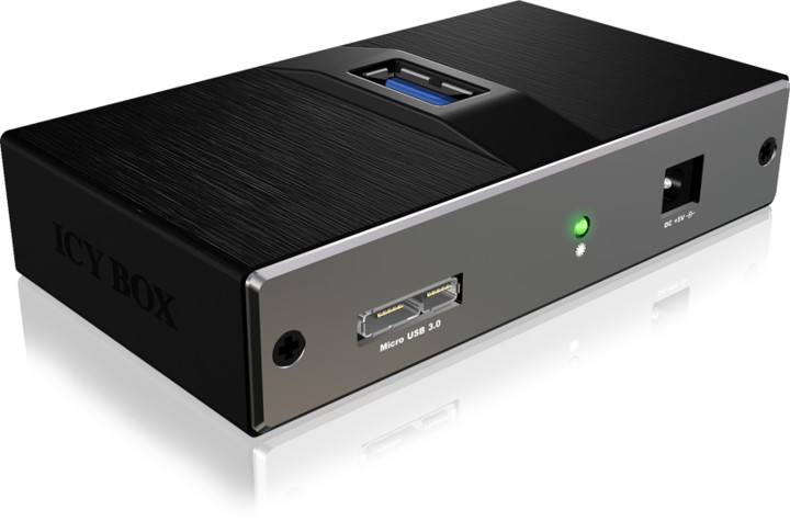 ICY BOX IB-AC611, 4x USB 3.0, nabíjecí USB, černý_1980320868