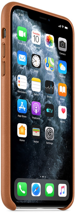Apple kožený kryt na iPhone 11 Pro Max, sedlově hnědá_400353209