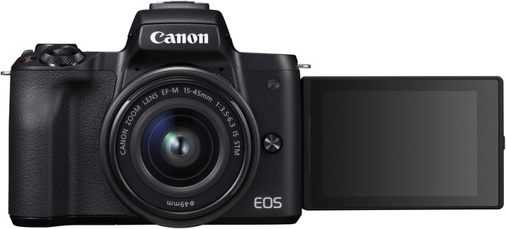 Canon EOS M50, černá + EF-M 15-45mm IS STM + SB130 + karta 16GB_1594498139