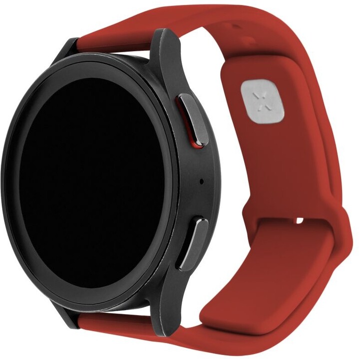 FIXED set silikonových řemínků Silicone Sporty s Quick Release 22mm pro smartwatch, červená_1595860527