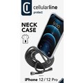 Cellularline zadní kryt s černou šňůrkou na krk pro Apple iPhone 12/12 Pro, transparentní_833585034