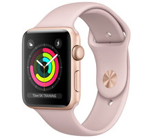 Apple Watch series 3 42mm pouzdro zlatá/pískově růžový řemínek_1185078466