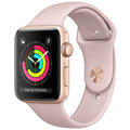 Apple Watch series 3 42mm pouzdro zlatá/pískově růžový řemínek