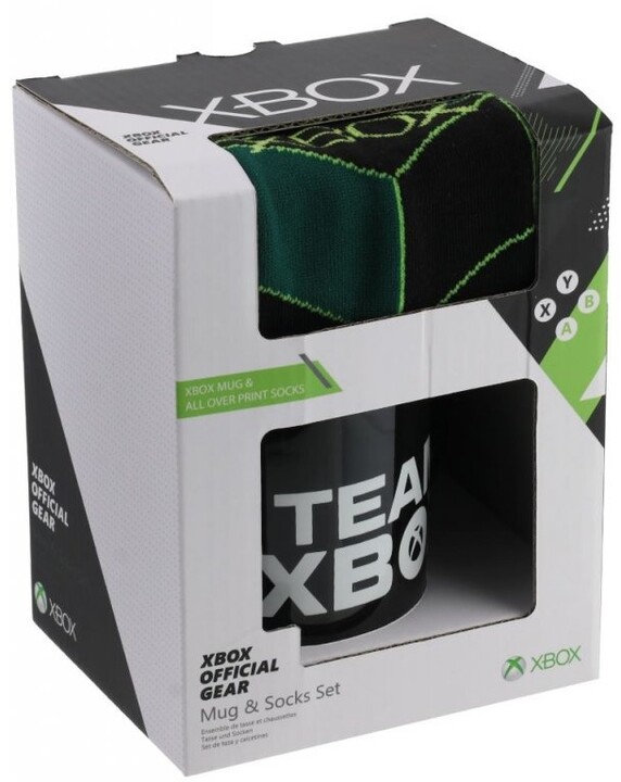 Dárkový set Xbox - Team Xbox, hrnek a ponožky, 315 ml, 41-46_1792347086