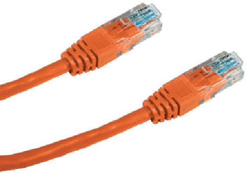 DATACOM Patch Cable UTP, Cat5e 0,5M, oranžový_2065392357