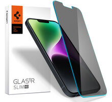 Spigen ochranné sklo tR Slim HD Anti-Glare/Privacy pro Apple iPhone 14/iPhone 13 Pro/iPhone 13, privátní filtr AGL03393