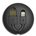 Remax Cutebaby 2v1 datový kabel Lightning/USB-C, černá_846217337