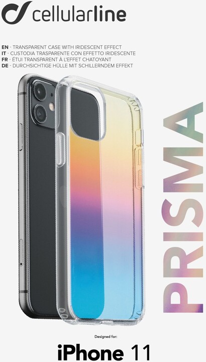 Cellularline ochranný kryt Prisma pro Apple iPhone 11, duhová/transparentní_1755421932