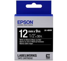 Epson LabelWorks LK-4BWV, páska pro tiskárny etiket, 12mm, 9m, bílo-černá C53S654009