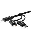ADATA micro USB/lightning/USB-C 3-in-1 Cable, černý_298002132