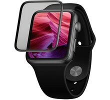 FIXED ochranné sklo pro Apple Watch 40mm s aplikátorem, lepení přes celý displej, černá