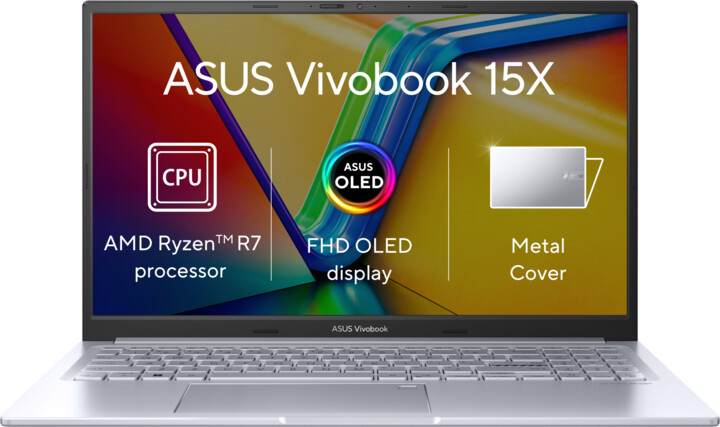 ASUS Vivobook 15X OLED (M3504), stříbrná_1523938676