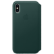 Apple kožené pouzdro Folio na iPhone XS, piniově zelená
