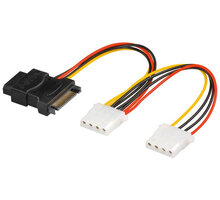 PremiumCord napájecí Y kabel k HDD Serial ATA na 3x 5,25" 20cm kfsa-9